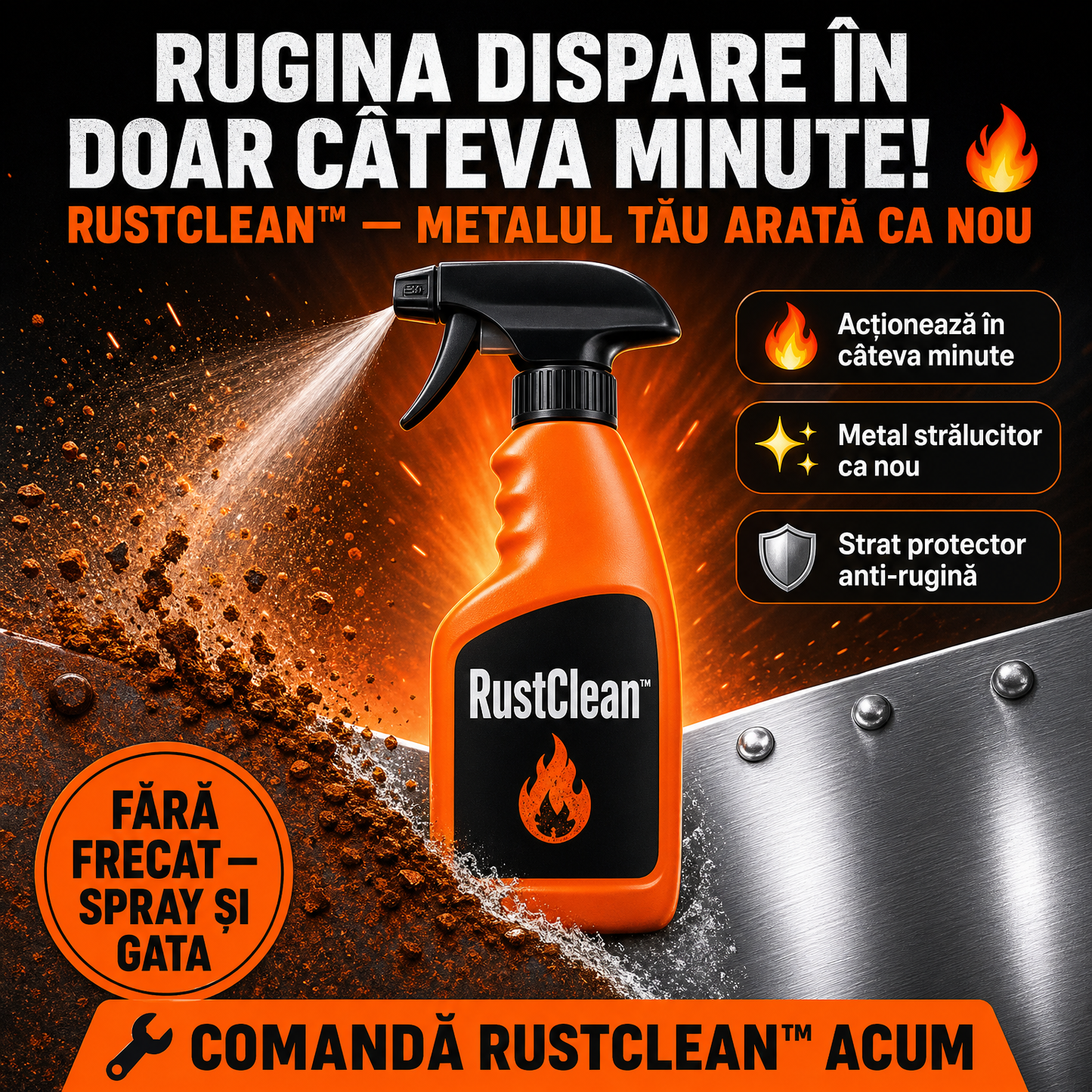 Spray Pentru Îndepărtarea Ruginii RustClean™
