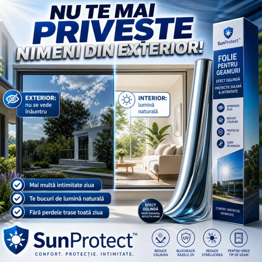 Folie Oglindă Pentru Geamuri – SunProtect™