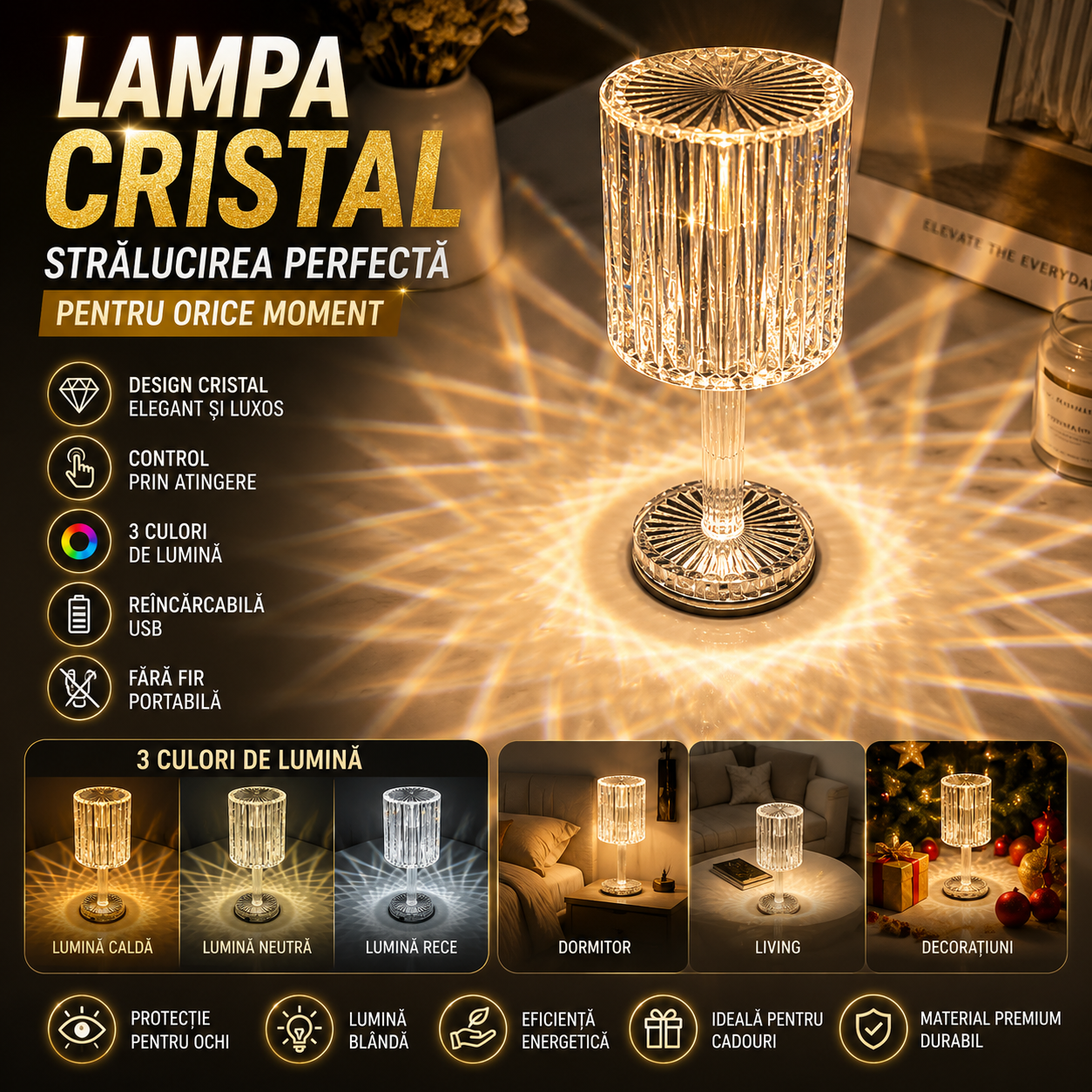 Lampa tip Cristal CrystalLux™