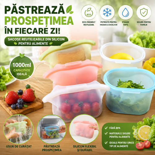 Pungi Reutilizabile din Silicon FreshBag™