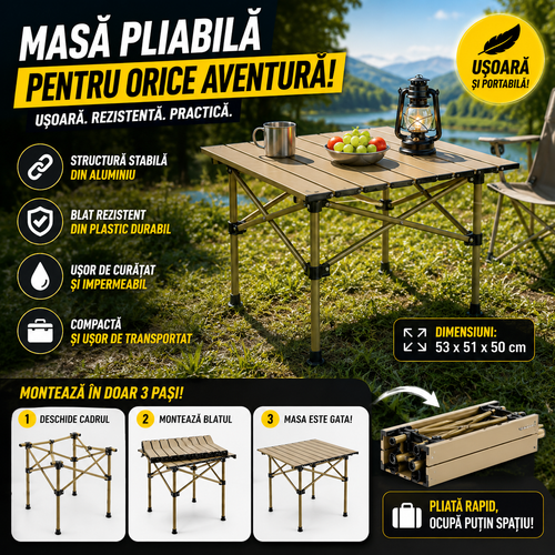 Masă Pliabilă CampMaster™