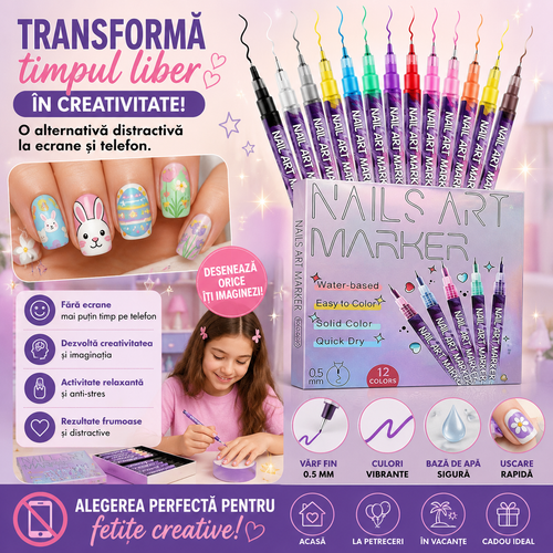 Set Carioci pentru Modele pe Unghii NailColor™