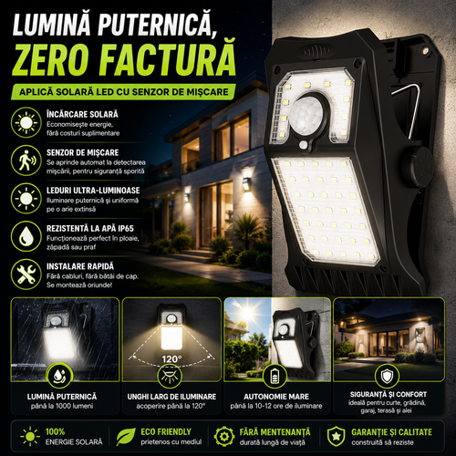 Lumină Solară cu Senzor MotionLightt™