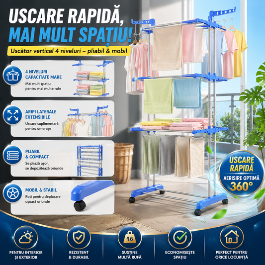 Uscător Pliabil Cu 4 Etaje DryMax™